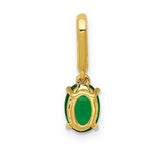 Load image into Gallery viewer, 14K Yellow Gold Diamond and Emerald Pendant 3/4-Carat
