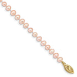 Load image into Gallery viewer, 7.5" Length Bracelet 14K 4-5mm Pink FW Cultured Near Round Pearl Bracelet
