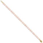 Load image into Gallery viewer, 7.5" Length Bracelet 14K 5-6mm Pink FW Cultured Near Round Pearl Bracelet
