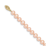 Load image into Gallery viewer, 14K Yellow Gold 7-8mm Pink Near Round Freshwater Cultured Pearl Necklace
