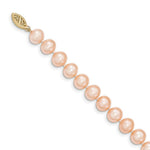 Load image into Gallery viewer, 14K Yellow Gold 8-9mm Pink Near Round Freshwater Cultured Pearl Necklace
