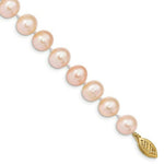 Load image into Gallery viewer, 14K Yellow Gold 8-9mm Pink Near Round Fresh Water Cultured Pearl Bracelet  length: 7.5 inches
