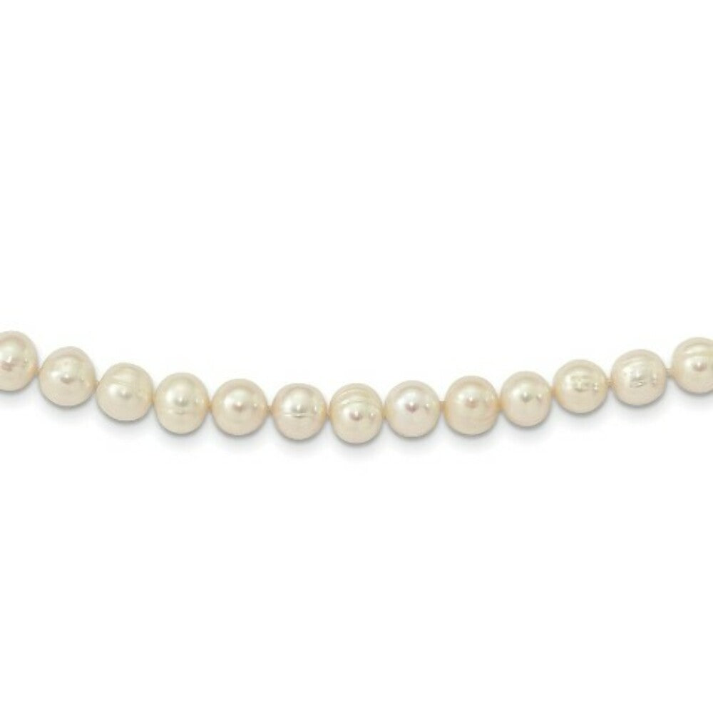 14K Yellow Gold 7.5-9mm Freshwater Cultured Pearl Necklace  length: 18 inches