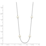 Load image into Gallery viewer, 14K White Gold White Freshwater Cultured Pearl Necklace  length: 16 inches
