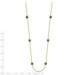 Load image into Gallery viewer, 14K Yellow Gold Black Freshwater Cultured Pearl Necklace  length: 18 inches

