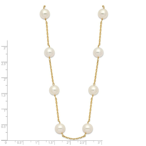 14K Yellow Gold 8-9mm Freshwater Cultured Pearl Necklace  length: 18 inches