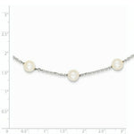 Load image into Gallery viewer, 14K White Gold White Freshwater Cultured Pearl Necklace  length: 18 inches
