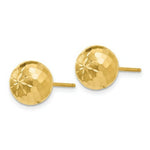 Load image into Gallery viewer, 14K Yellow Gold 9mm Diamond-cut Mirror Ball Post Earrings
