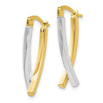 Load image into Gallery viewer, 14K Two-tone Gold Hinged Tube Earrings

