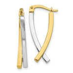 Load image into Gallery viewer, 14K Two-tone Gold Hinged Tube Earrings
