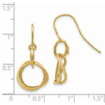 Load image into Gallery viewer, 14K Yellow Gold Small Twisted Circle Shepherd Hook Earrings
