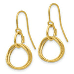 Load image into Gallery viewer, 14K Yellow Gold Small Twisted Circle Shepherd Hook Earrings
