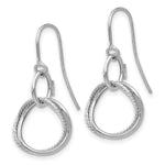 Load image into Gallery viewer, 14K White Gold Small Twisted Circle Shepherd Hook Earrings
