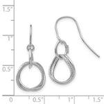 Load image into Gallery viewer, 14K White Gold Small Twisted Circle Shepherd Hook Earrings
