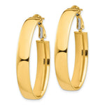Load image into Gallery viewer, 14K Yellow Gold High Polished 7mm Omega Back Oval Hoop Earrings
