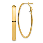 Load image into Gallery viewer, 14K Yellow Gold High Polished 5mm Omega Back Oval Hoop Earrings
