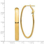 Load image into Gallery viewer, 14K Yellow Gold High Polished 5mm Omega Back Oval Hoop Earrings
