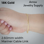 Load and play video in Gallery viewer, 18K Yellow Solid Gold Mariner Curb Link Necklace Chain

