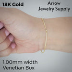 Load and play video in Gallery viewer, 18K Yellow Solid Gold Venetian Box Necklace Chain
