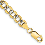 Load image into Gallery viewer, 14K 6.75mm Semi-solid Pave Flat Link Pave Curb Chain  length: 8 inches
