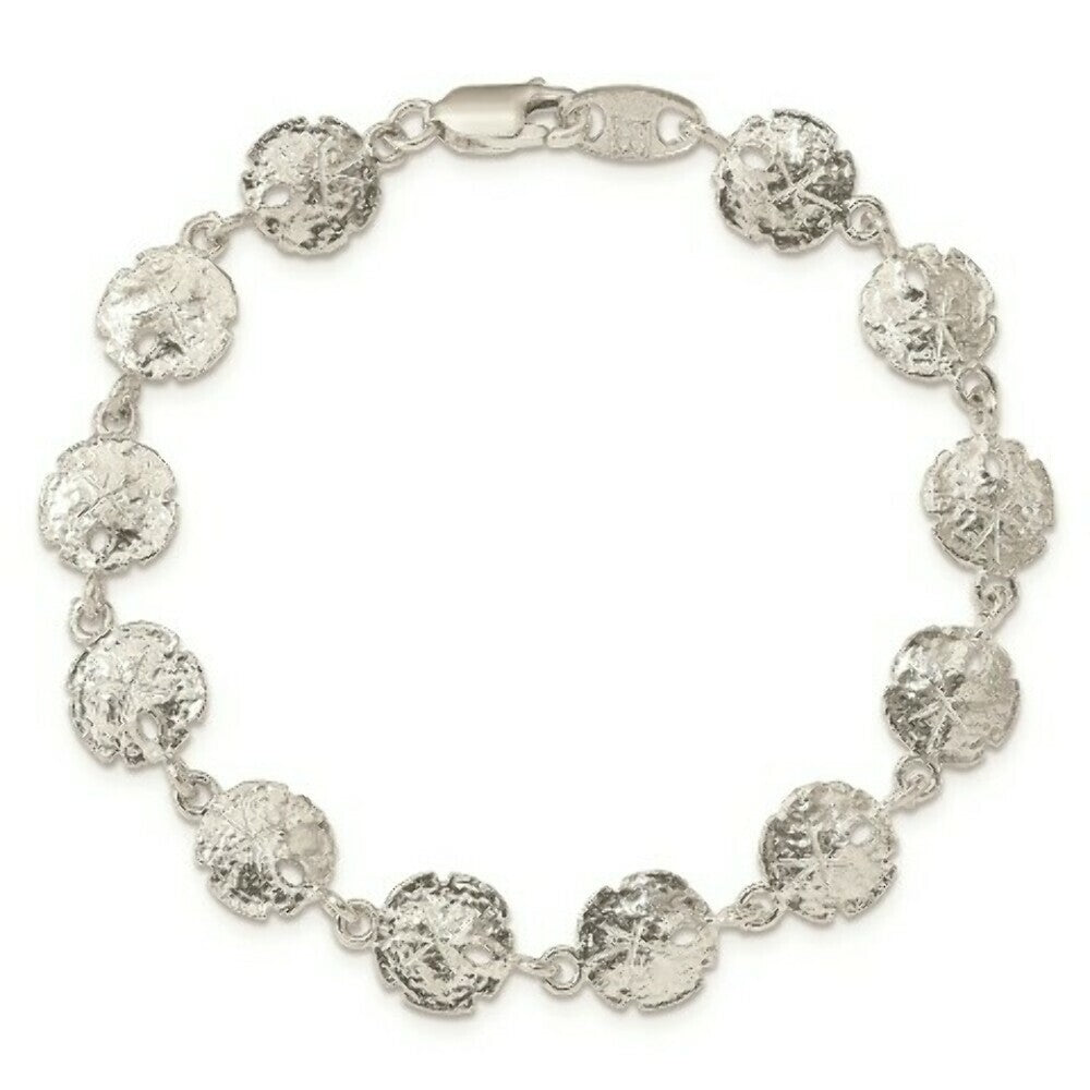 Sterling Silver Sand Dollars Bracelet 7'' length