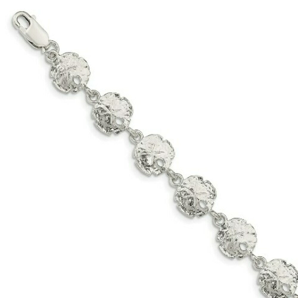 Sterling Silver Sand Dollars Bracelet 7'' length