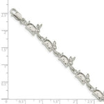 Load image into Gallery viewer, Sterling Silver Rabbits Bracelet 7'' length
