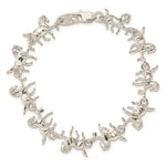 Load image into Gallery viewer, Sterling Silver Polished Paw Print Bracelet

