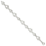 Load image into Gallery viewer, Sterling Silver Polished Paw Print Bracelet
