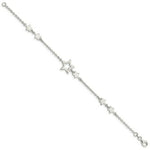 Load image into Gallery viewer, Sterling Silver Star Bracelet 7.5'' length
