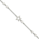 Load image into Gallery viewer, Sterling Silver Star Bracelet 7.5'' length
