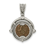Load image into Gallery viewer, Sterling Silver &amp; Bronze Antiqued Widows Mite Coin Pendant
