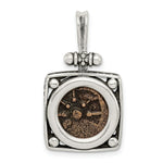 Load image into Gallery viewer, Sterling Silver &amp; Bronze Antiqued Widows Mite Coin Pendant
