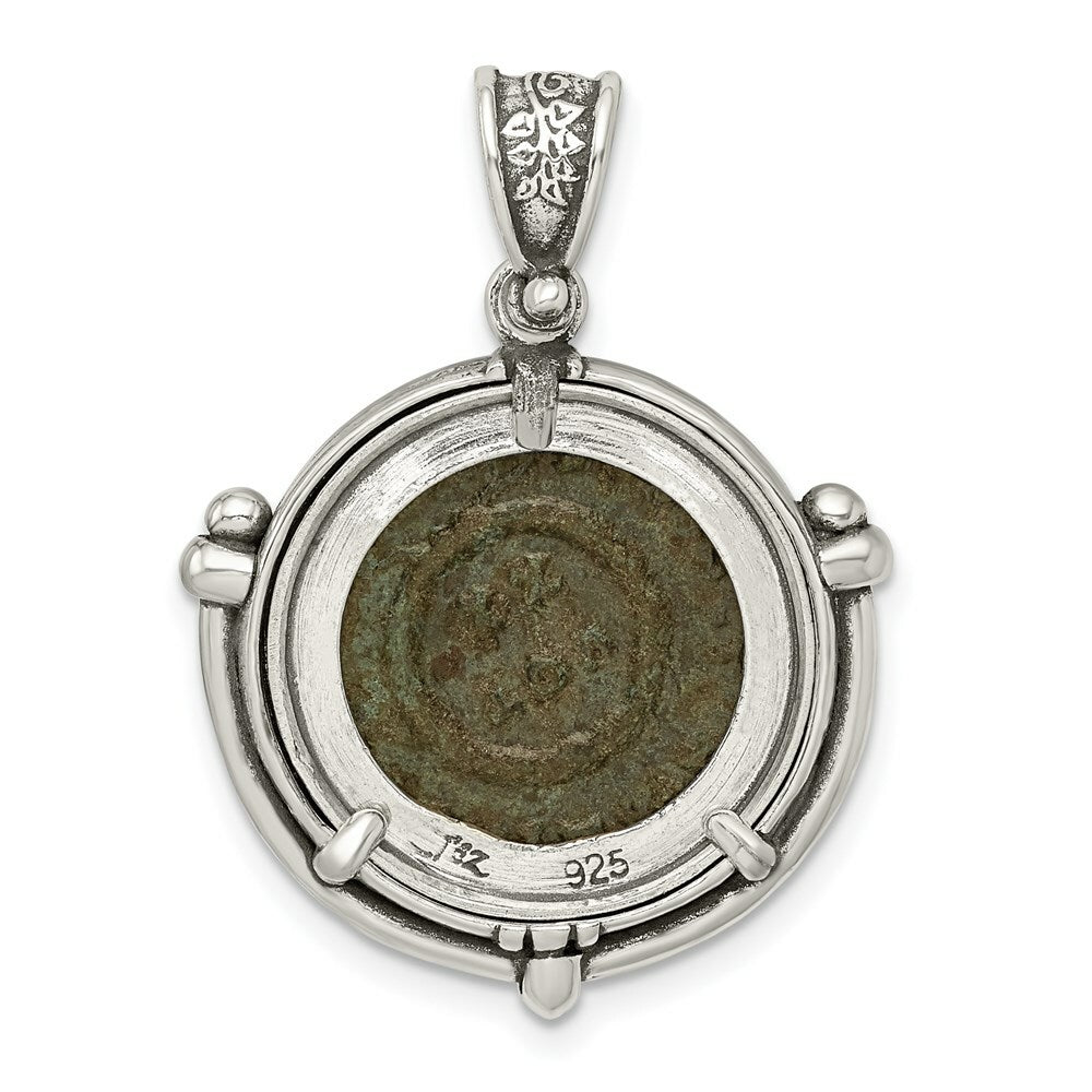 Sterling Silver Antiqued Constantine Coin Pendant