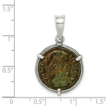 Load image into Gallery viewer, Sterling Silver Antiqued Roman Bronze Constantine I Coin Pendant
