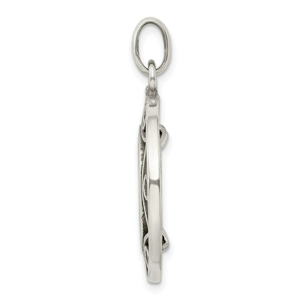Sterling Silver & Bronze Antiqued Agrippa Coin Pendant