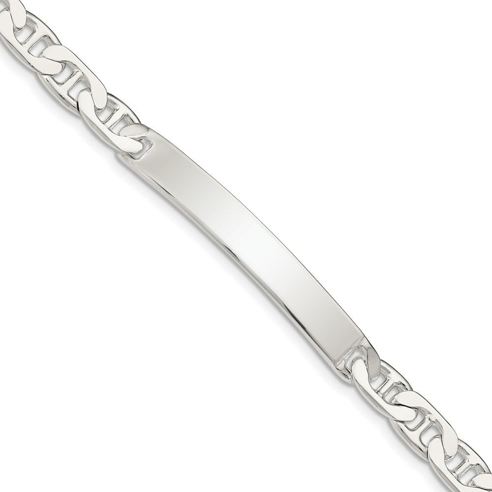 Sterling Silver Anchor ID Bracelet 8'' length