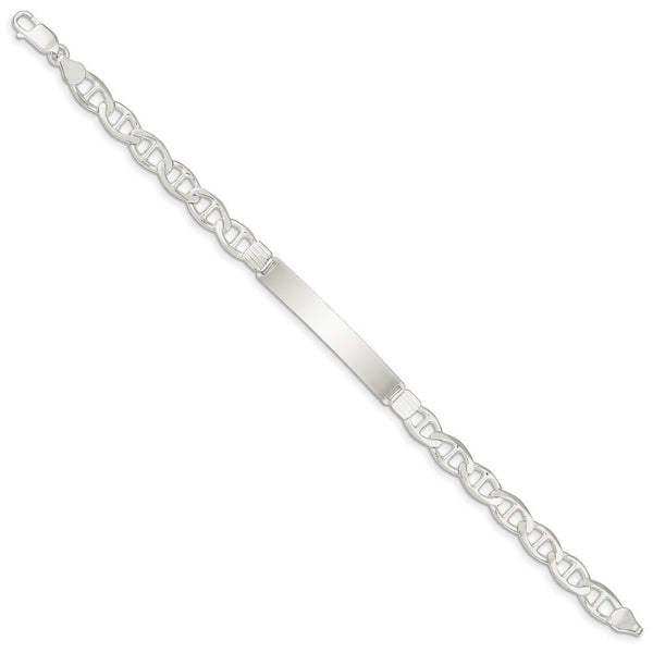 Sterling Silver Anchor ID Bracelet 8'' length
