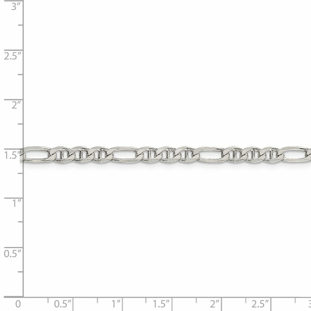 Sterling Silver 3.75mm Figaro Anchor Chain