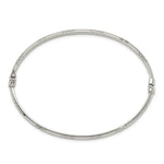 Load image into Gallery viewer, Sterling Silver Diamond-cut 4mm Bangle and 3mm Hoop Earring Set
