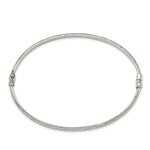 Load image into Gallery viewer, Sterling Silver Diamond-cut 4mm Bangle and 3mm Hoop Earring Set
