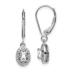 Load image into Gallery viewer, Sterling Silver Diamond and White Topaz Earrings

