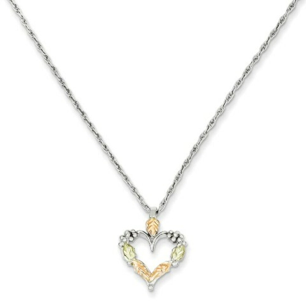 Sterling Silver & 12K Gold Heart Necklace
