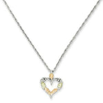 Load image into Gallery viewer, Sterling Silver &amp; 12K Gold Heart Necklace
