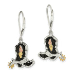 Load image into Gallery viewer, Sterling Silver &amp; 12K Antiqued Boot w/10K Spur Earrings
