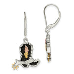 Load image into Gallery viewer, Sterling Silver &amp; 12K Antiqued Boot w/10K Spur Earrings
