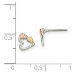 Load image into Gallery viewer, Sterling Silver &amp; 12K Small Heart Post Earrings
