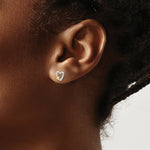 Load image into Gallery viewer, Sterling Silver &amp; 12K Small Heart Post Earrings
