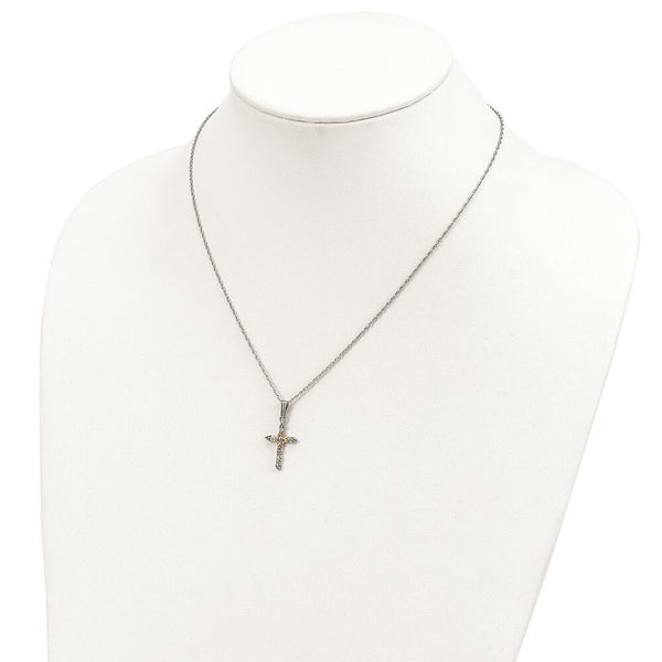 Sterling Silver & 12K Gold Cross Necklace