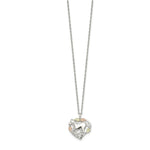 Load image into Gallery viewer, Sterling Silver &amp; 12K Gold Horse In Heart Necklace
